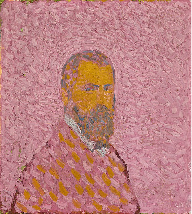 Cuno Amiet. Self-portrait in pink