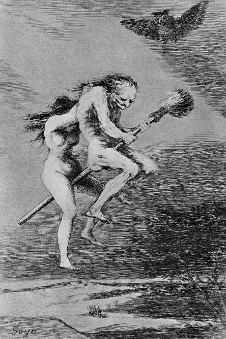 Francisco Goya. Series "Caprichos," sheet 68: Nice teacher!