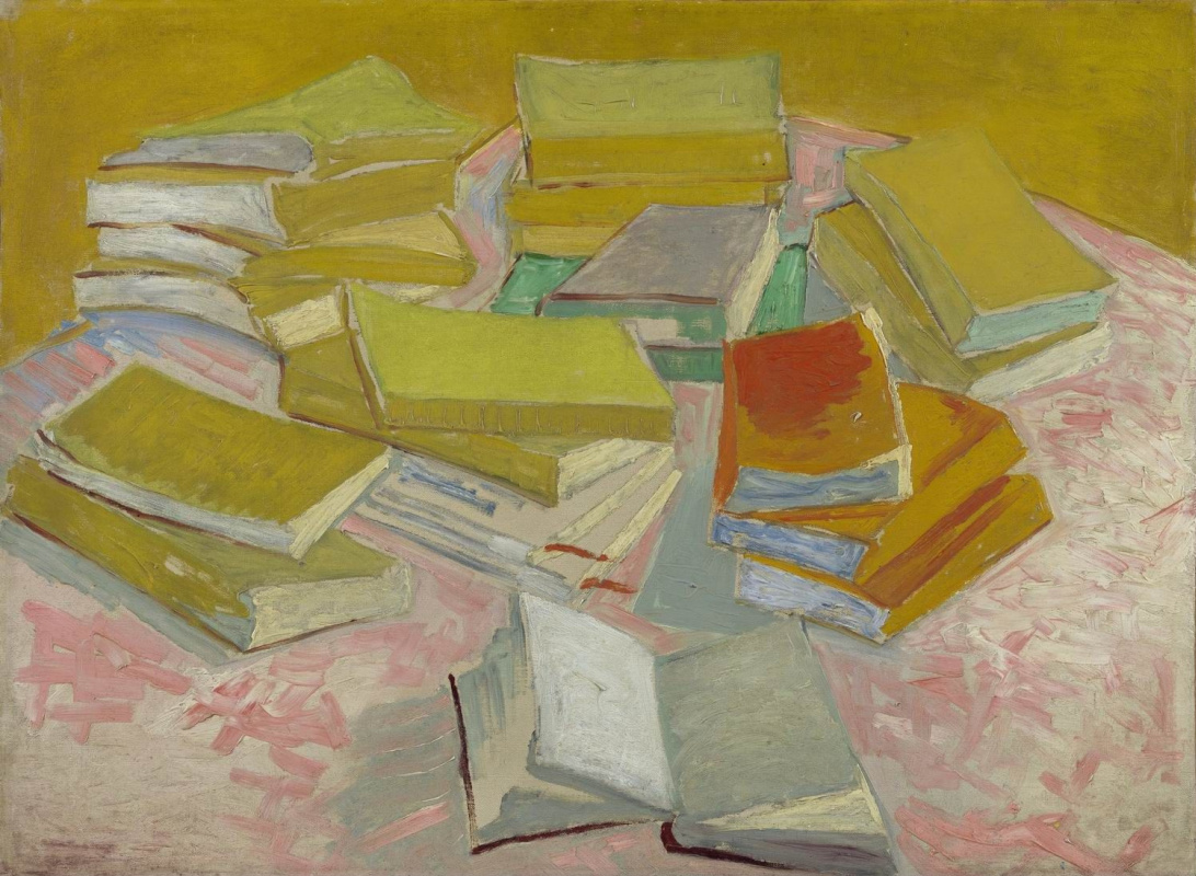 Vincent van Gogh. A pile of French novels