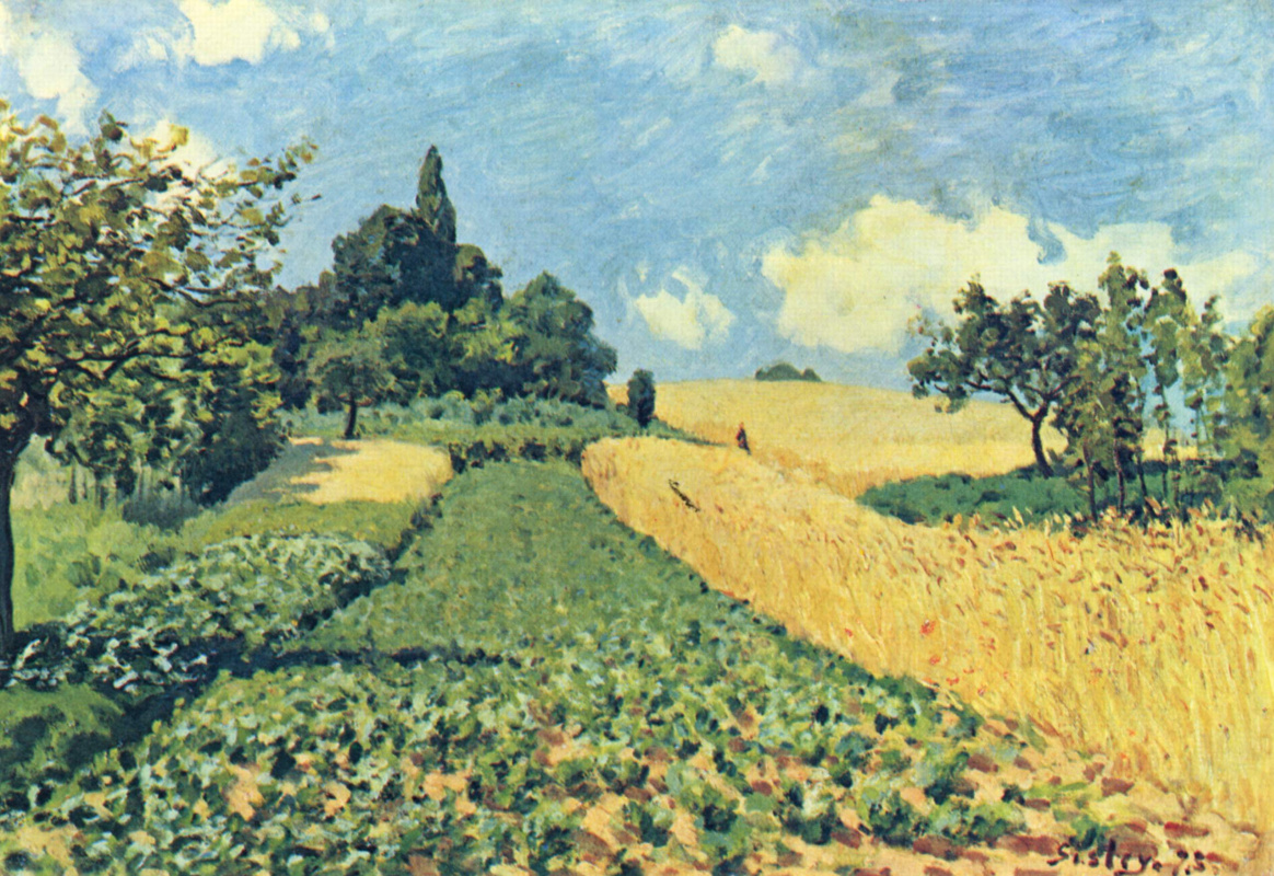 Alfred Sisley. Wheat fields near Argentea