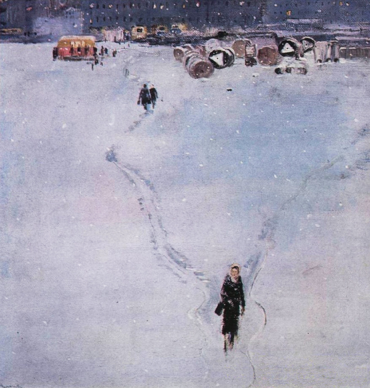 Yuri Ivanovich Pimenov. The path to the buses. From the "New quarters"