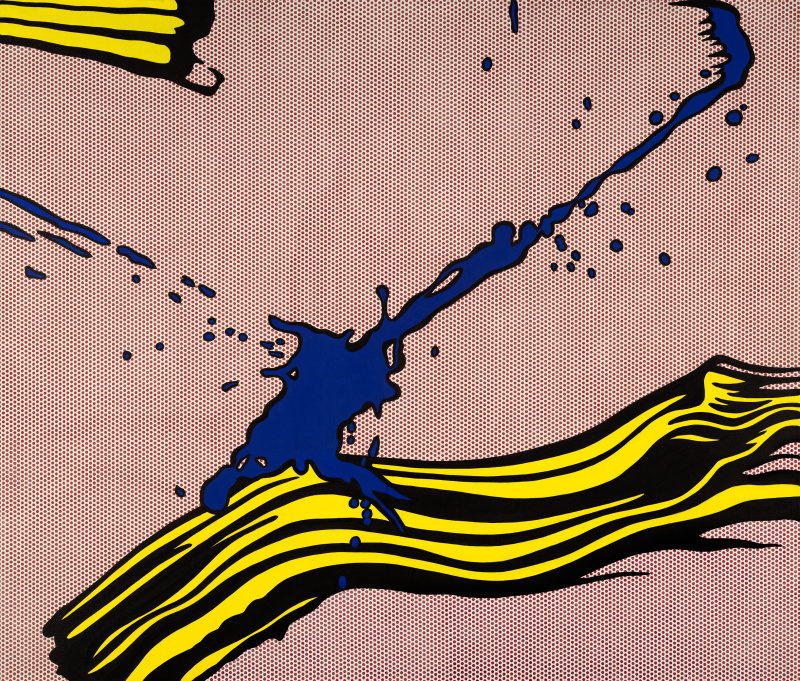 Roy Lichtenstein. Brushstroke with spatter