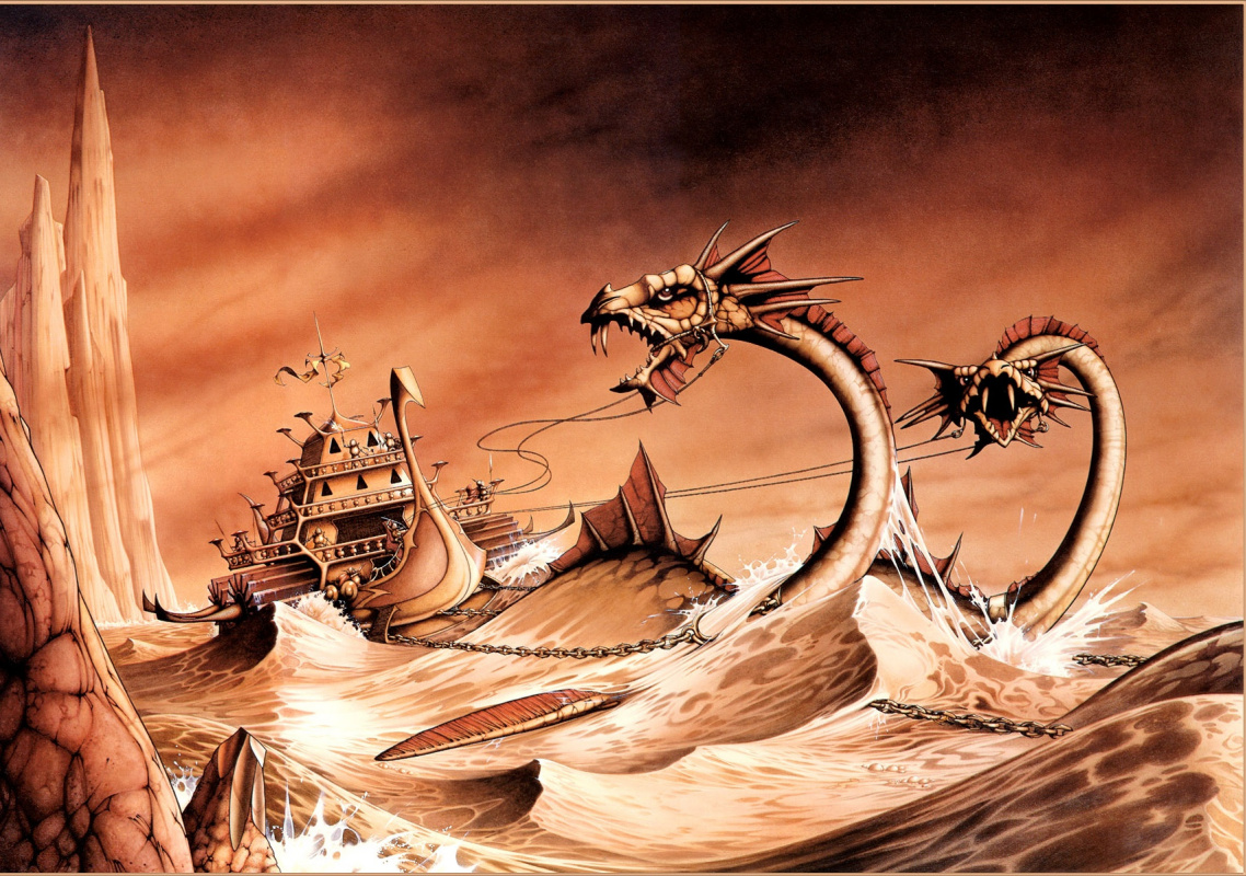 Rodney Matthews. Sea chariot Rovinari