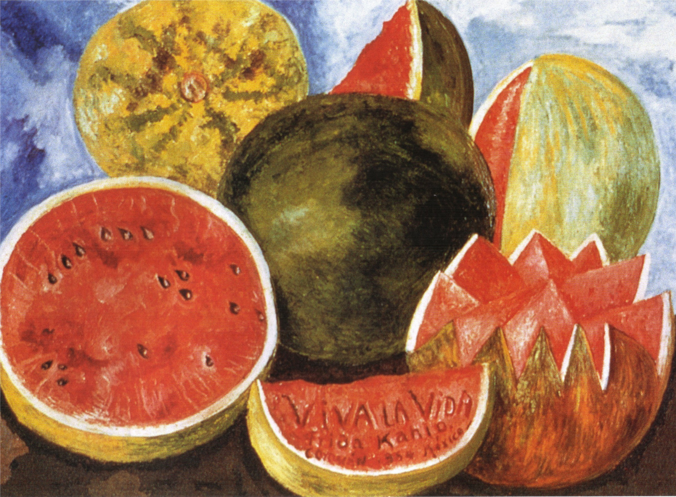 Viva la vida! Watermelons, 1954, 60×51 cm by Frida Kahlo: History, Analysis  & Facts