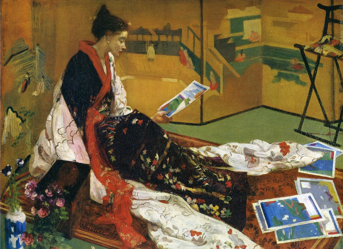 James Abbot McNeill Whistler. Caprice in purple and gold: the Golden screen