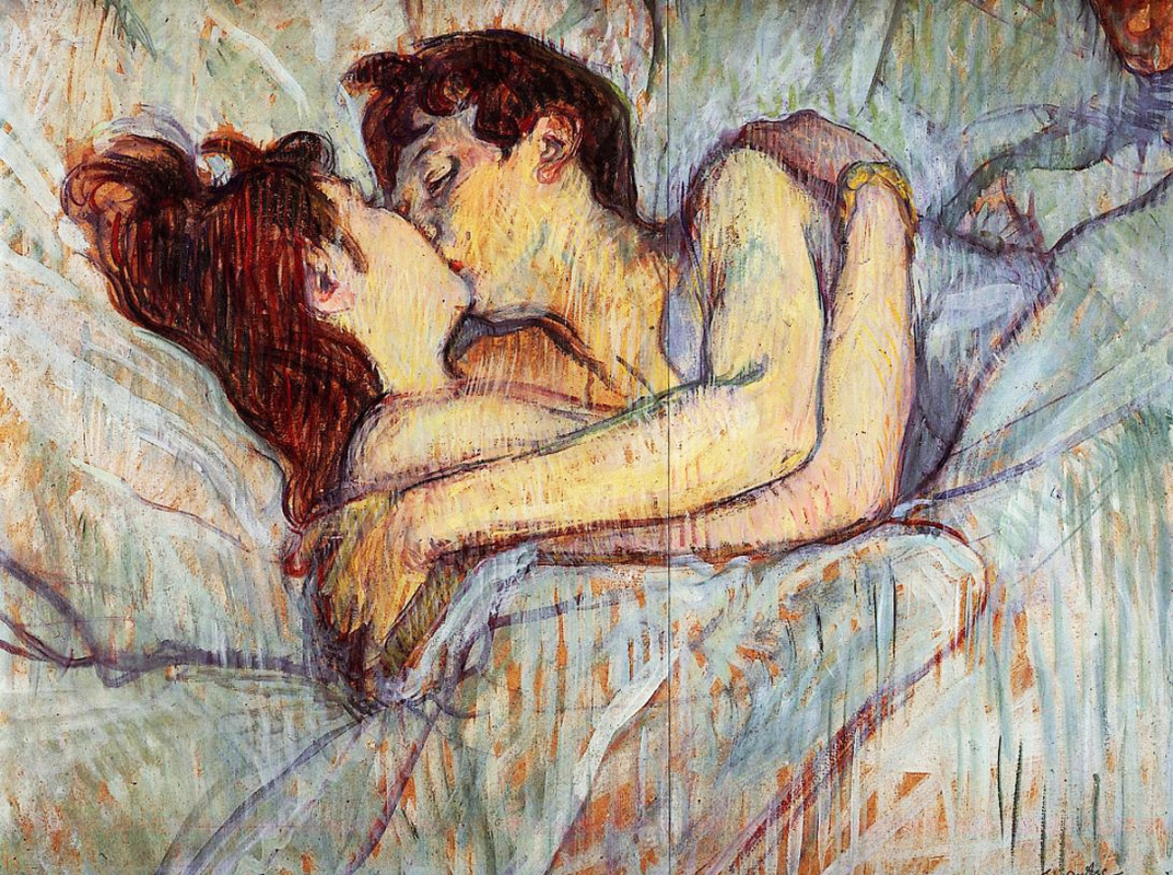 Henri de Toulouse-Lautrec. In bed: kiss
