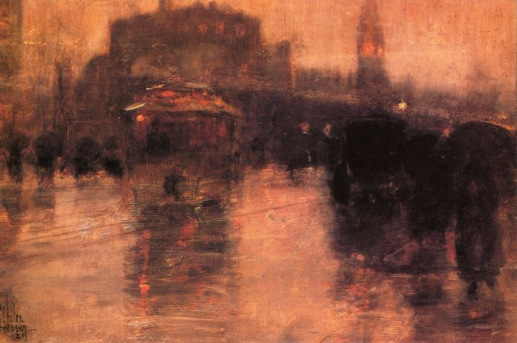 Childe Hassam. Avenue Columbus, Boston