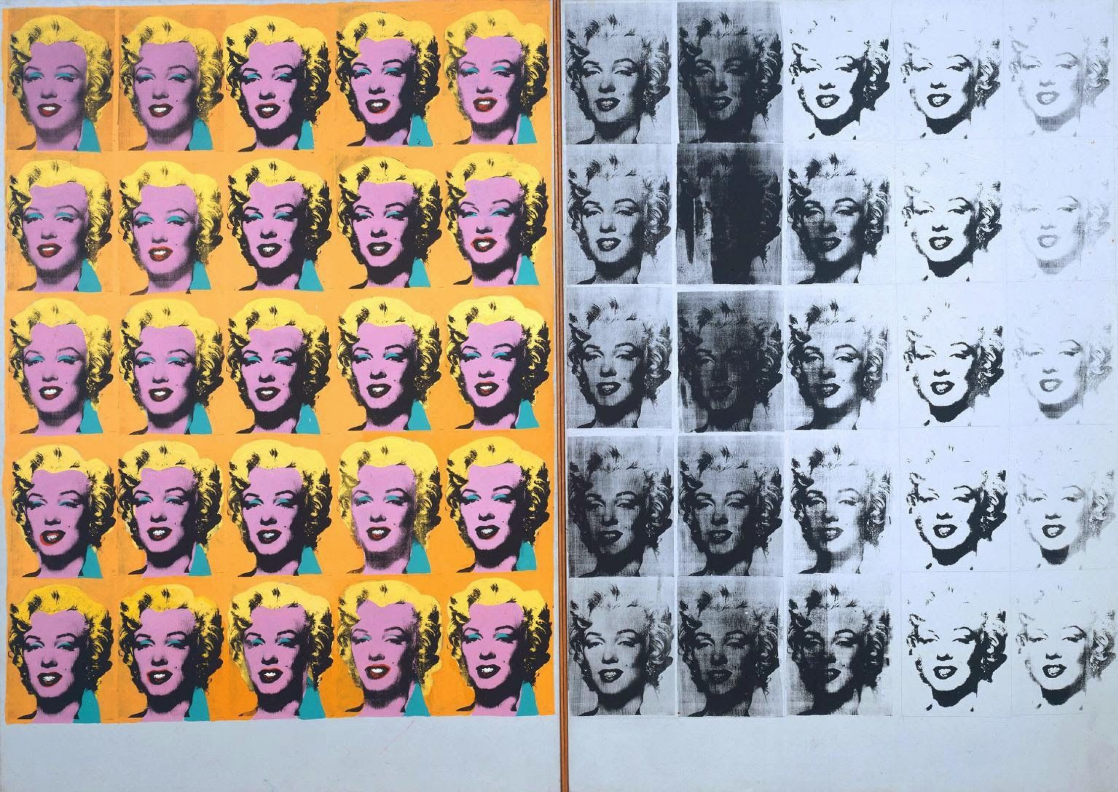 Энди Уорхол - Диптих Мэрилин, 1962, 290×205 см: Описание произведения |  Артхив