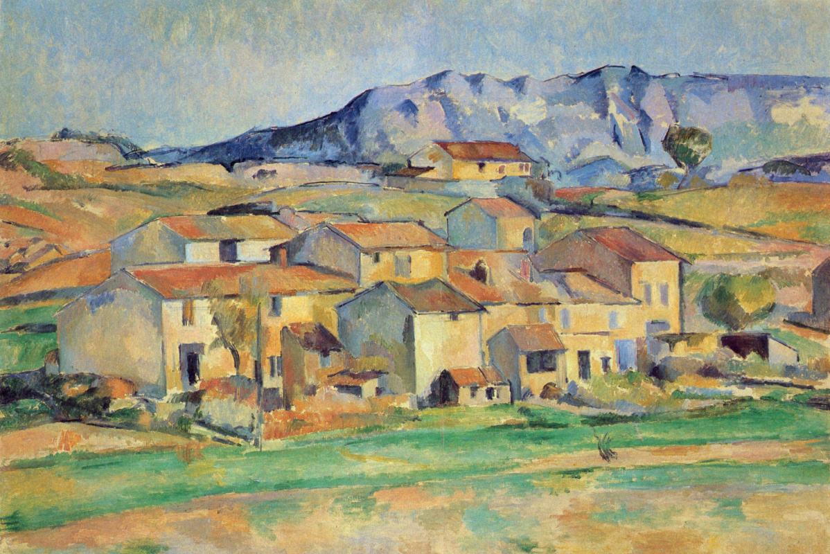 Paul Cezanne. The mount of St. Victoria (Sainte Victoire) from the surrounding area Gardanne