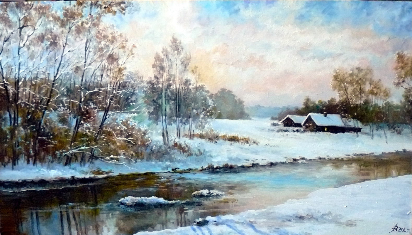 Бебия Владимир художник зимние пейзажи