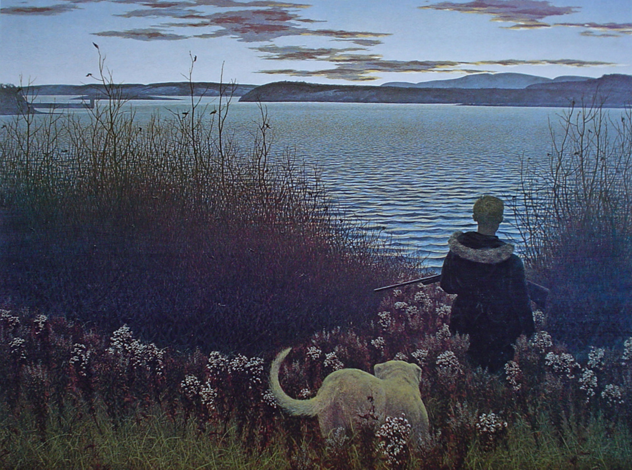 Hund und John's River, 1958, 83×61 cm: Werkbeschreibung | Artchiv