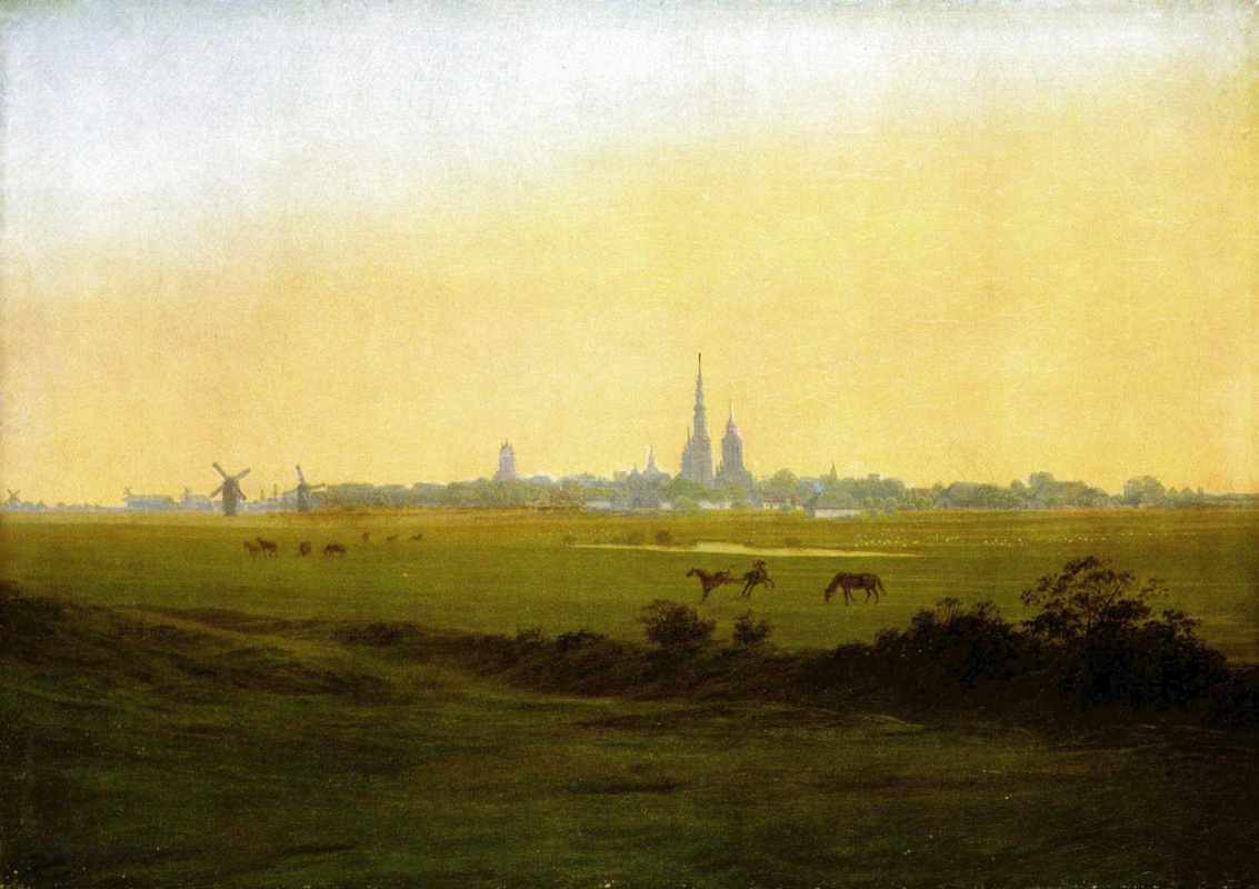 Caspar David Friedrich. Meadows near Greifswald