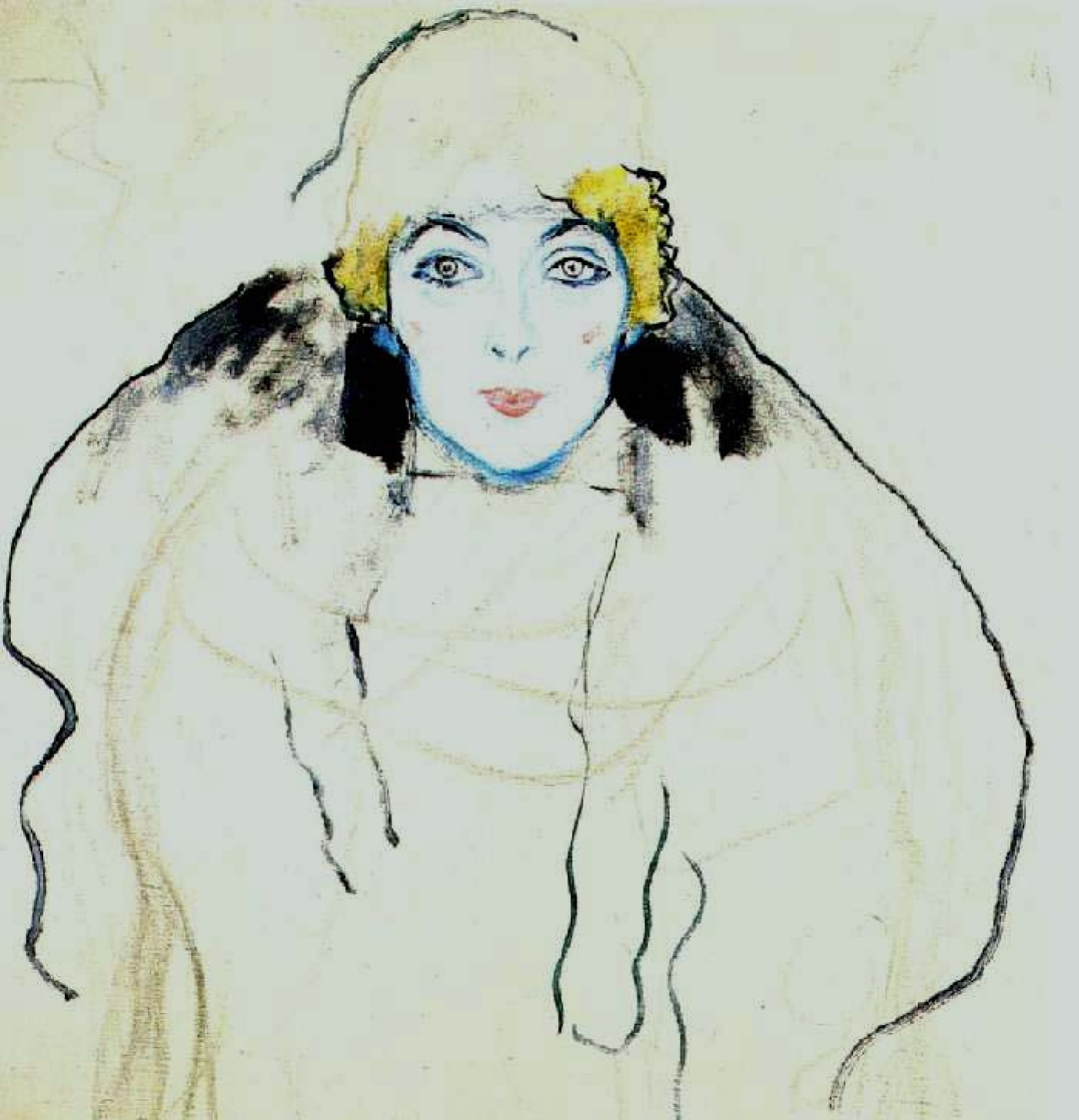 Gustav Klimt Portrait of a lady (unfinished), 1917, 65×67 厘米