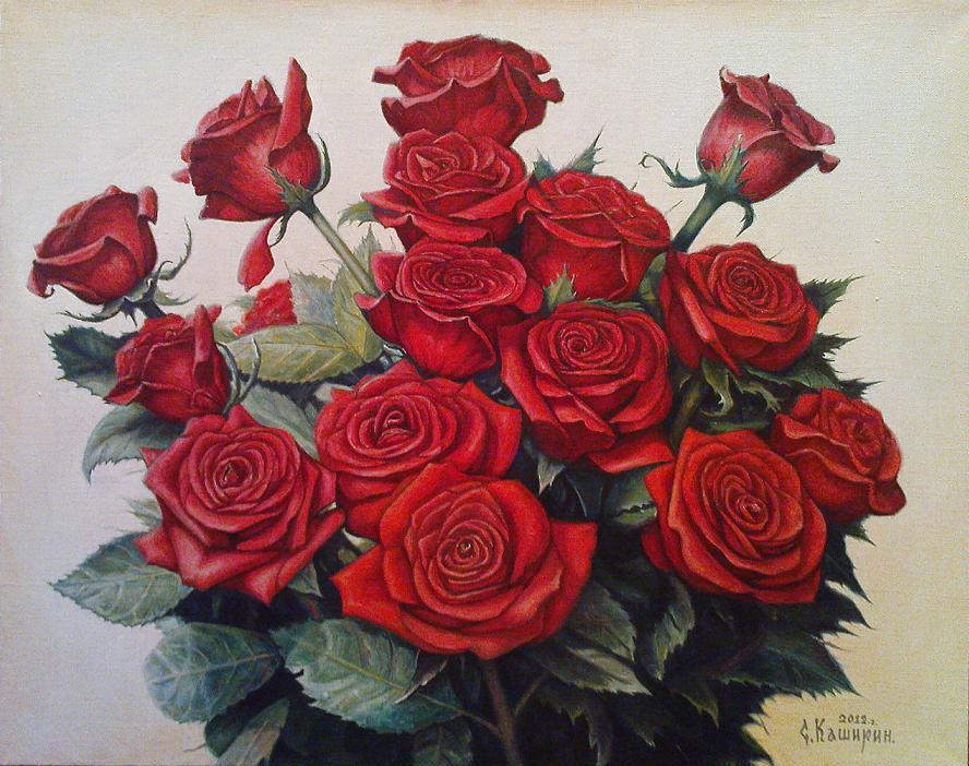 Stepan Vladimirovich Kashirin. Red roses