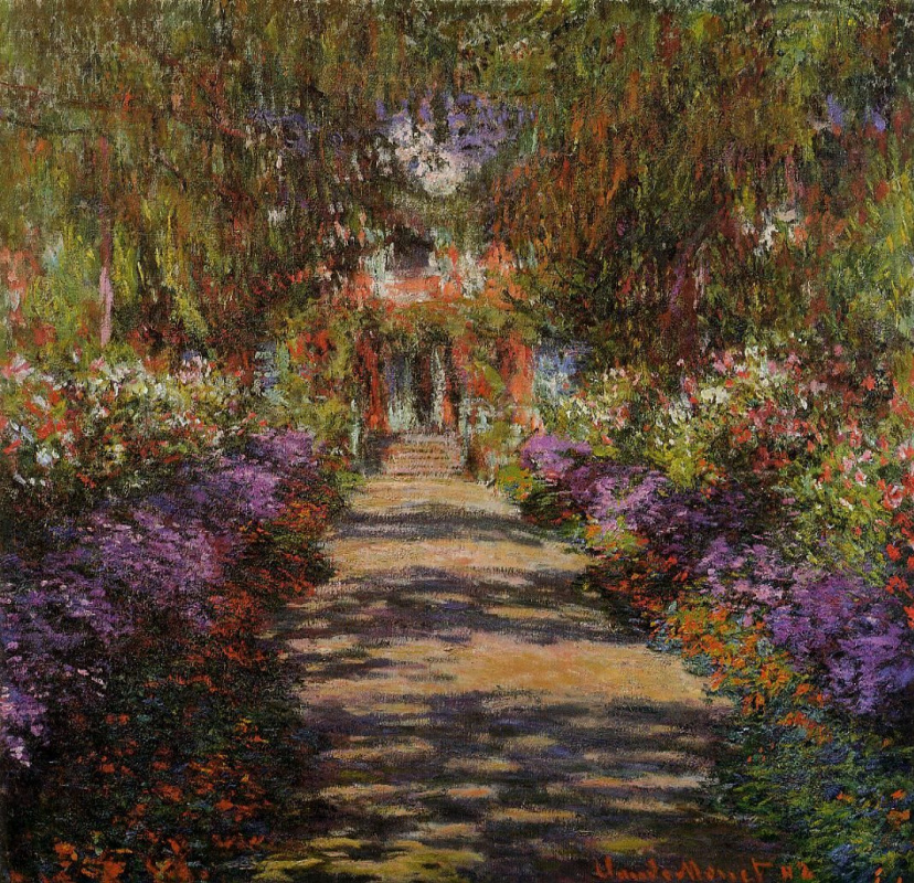 Claude Monet. Garden path