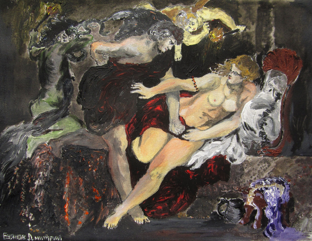 Дмитрий Юрьевич Буянов. A free copy of the painting by Peter Paul Rubens“Tarquinius and Lucretia” by the Artist Dmitry Buyanov
