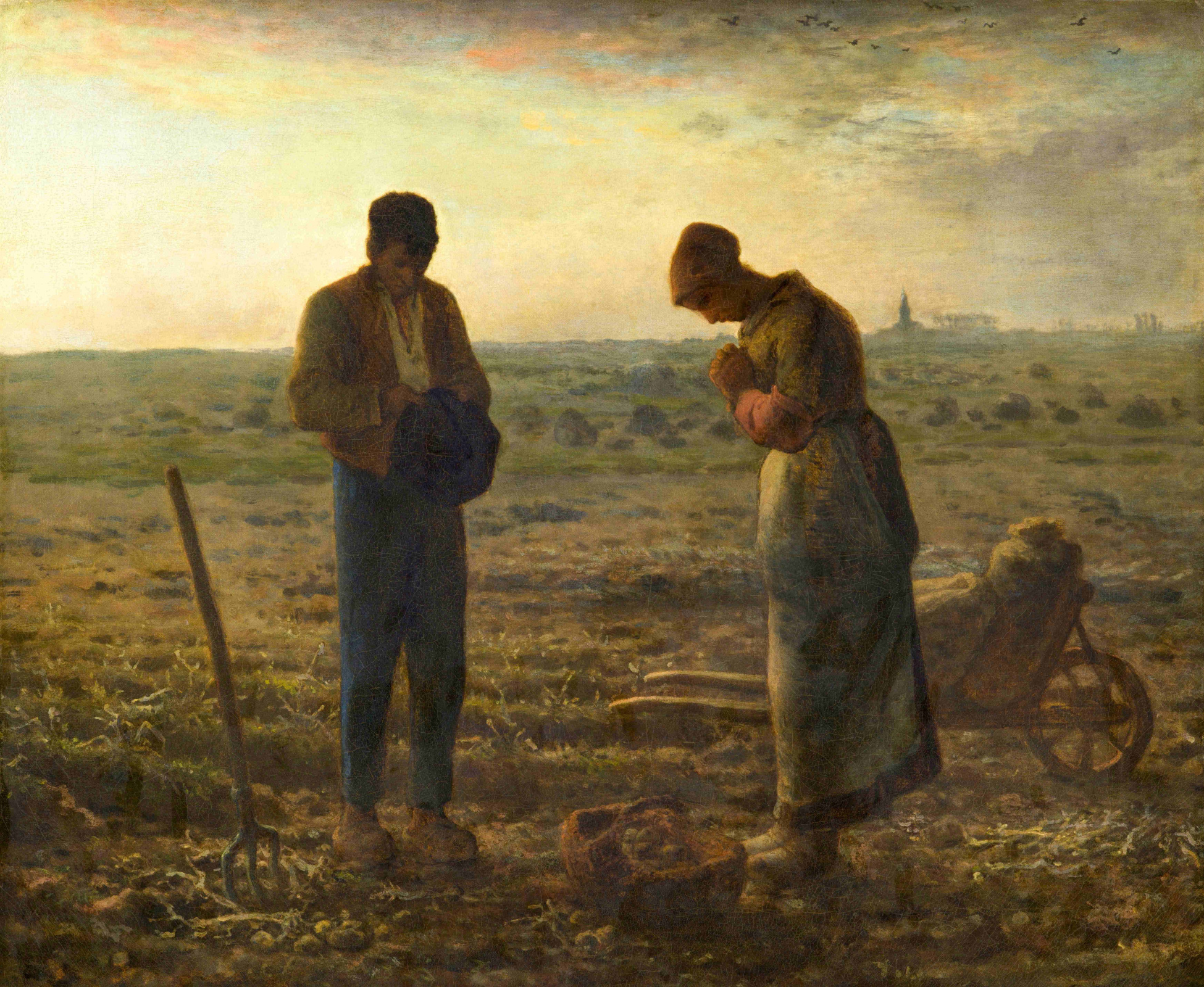 Jean-François Millet Angelyus（晚上祈祷）, 1851, 66×56 厘米：作品