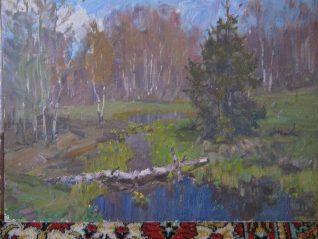 Dmitry Vasilyevich Lebedev. Stream in spring forest