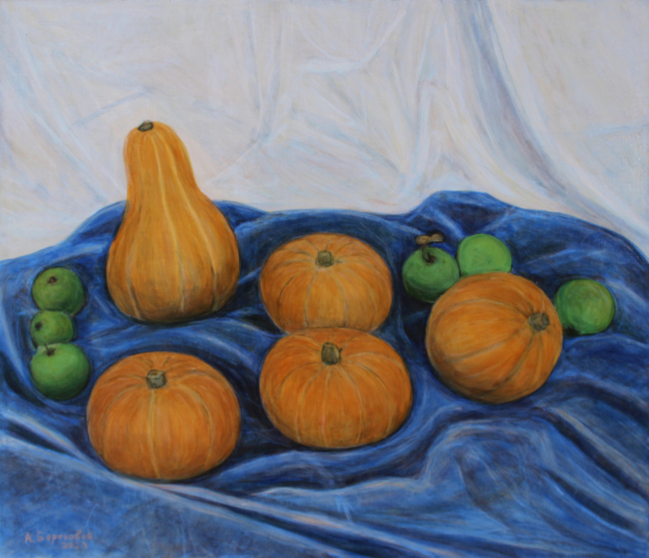 Alexei Beregovoy. Pumpkins and apples