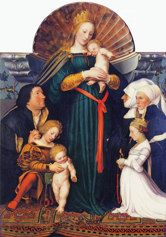 Hans Holbein the Younger. Darmstadt Madonna, or Madonna Mayer