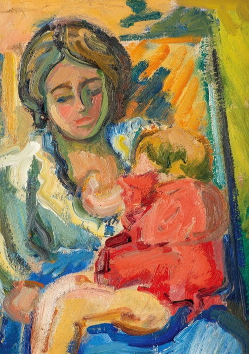 Nikolai Alexandrovich Tarkhov 1871-1930. Motherhood (Baby at the Breast)