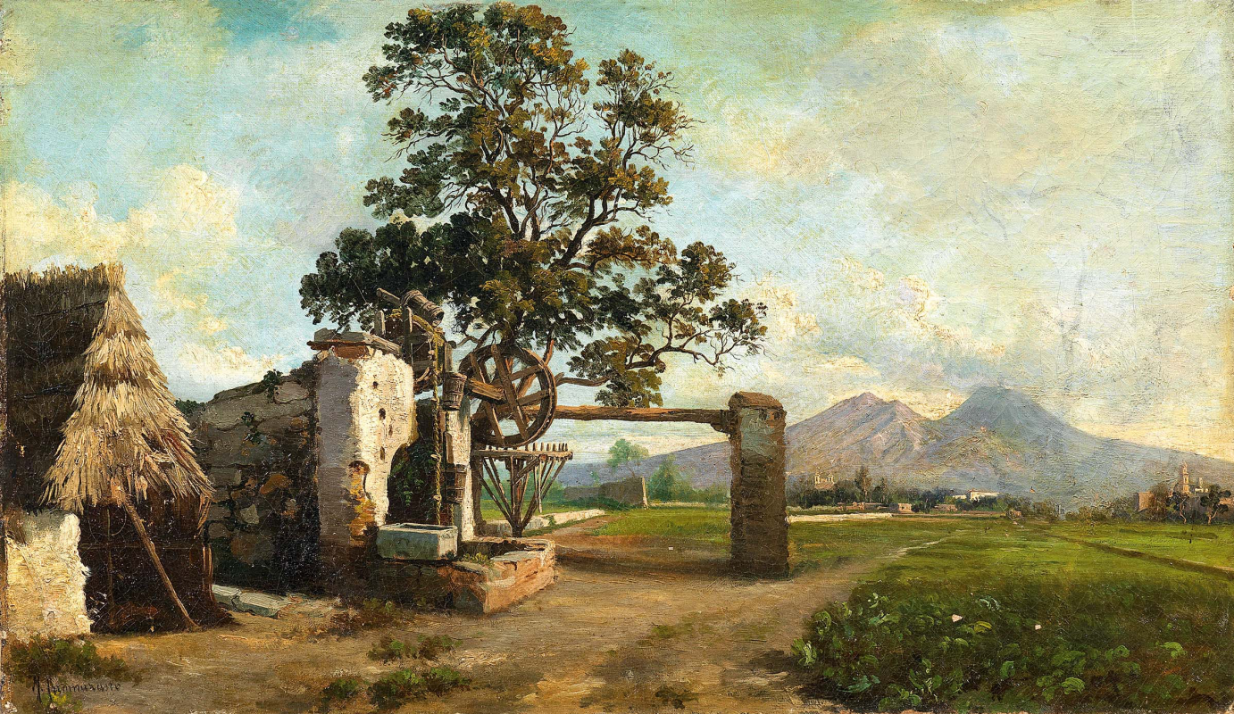 Michele Pietro Cammarano. Landscape with farmhouses
