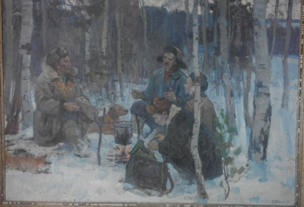 Petr Nikiforovich Bogachev. "Hunters"