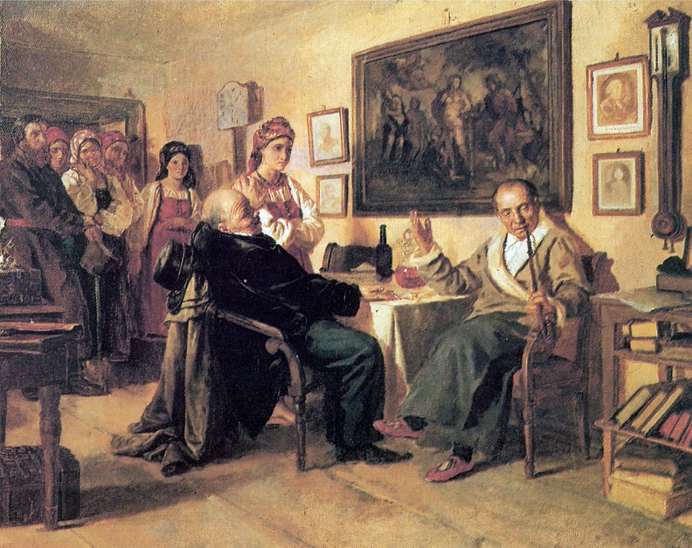 Nikolai Vasilyevich Nevrev. Torg. A scene from the serf life. From the recent past