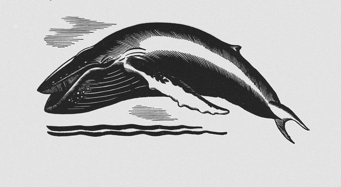 Rockwell Kent. Illustration to the novel by H. Melville "Moby dick"