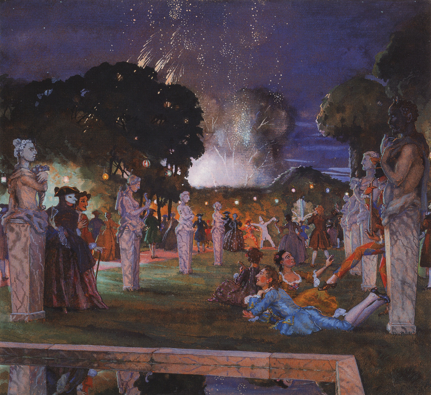 Konstantin Somov. A holiday in and around Venice