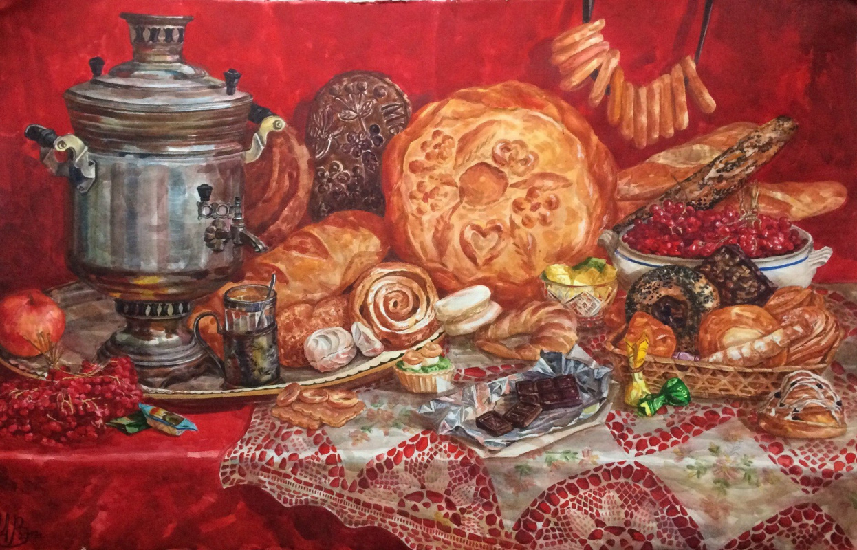 Maria Alexandrovna Vladimirova. Still life with bread