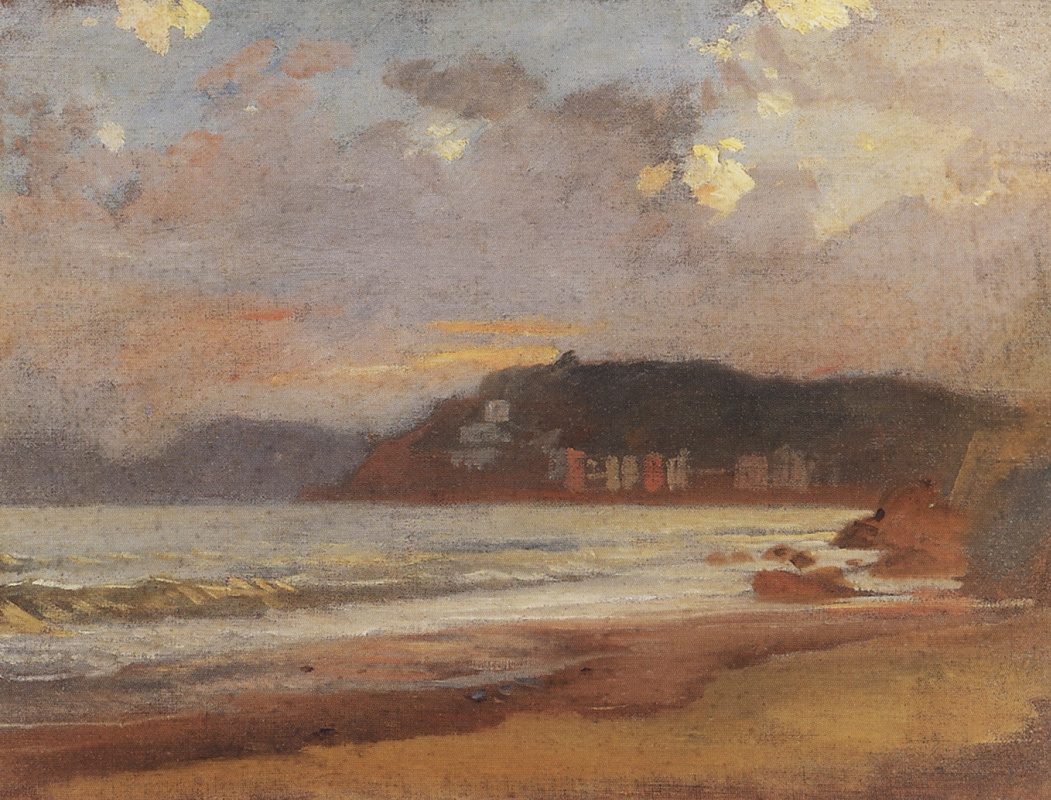 Nikolai Nikolaevich Ge. Bay in Livorno. Sunset. Etude