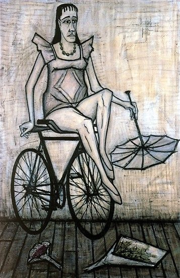 Bernard Buffet. Le cirque : Acrobate à la bicyclette