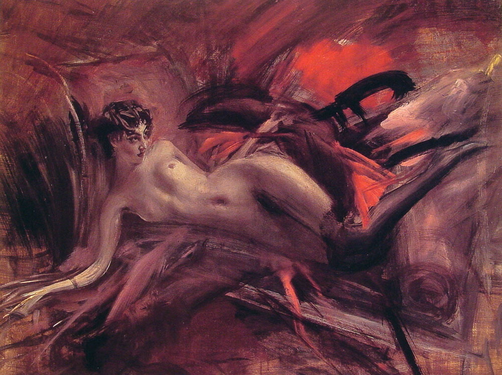 Giovanni Boldini. Reclining Nude