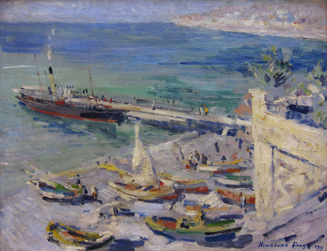 Konstantin Korovin. Pier in the Crimea