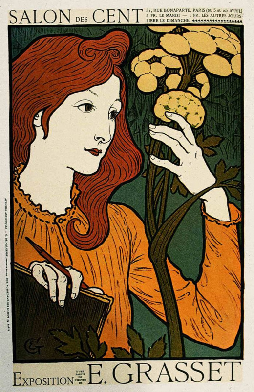 Eugene Grasse. Exhibition poster by Eugène Grasset