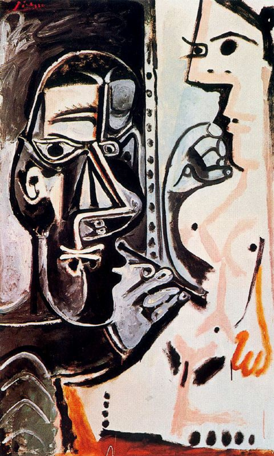 Пабло Пикассо - Художник и его модель 5, 1963: Описание произведения |  Артхив