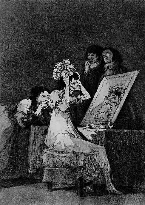 Francisco Goya. A series of "Caprichos", page 55: To the death