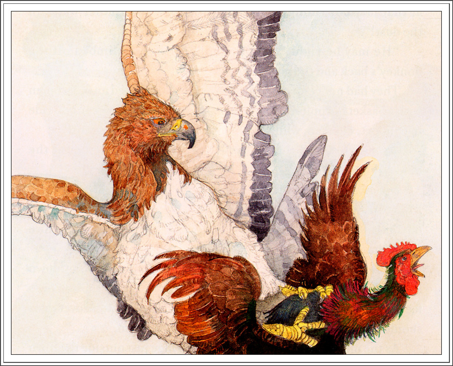 Jerry Pinkney Gallos y águila: Descripción de la obra | Arthive