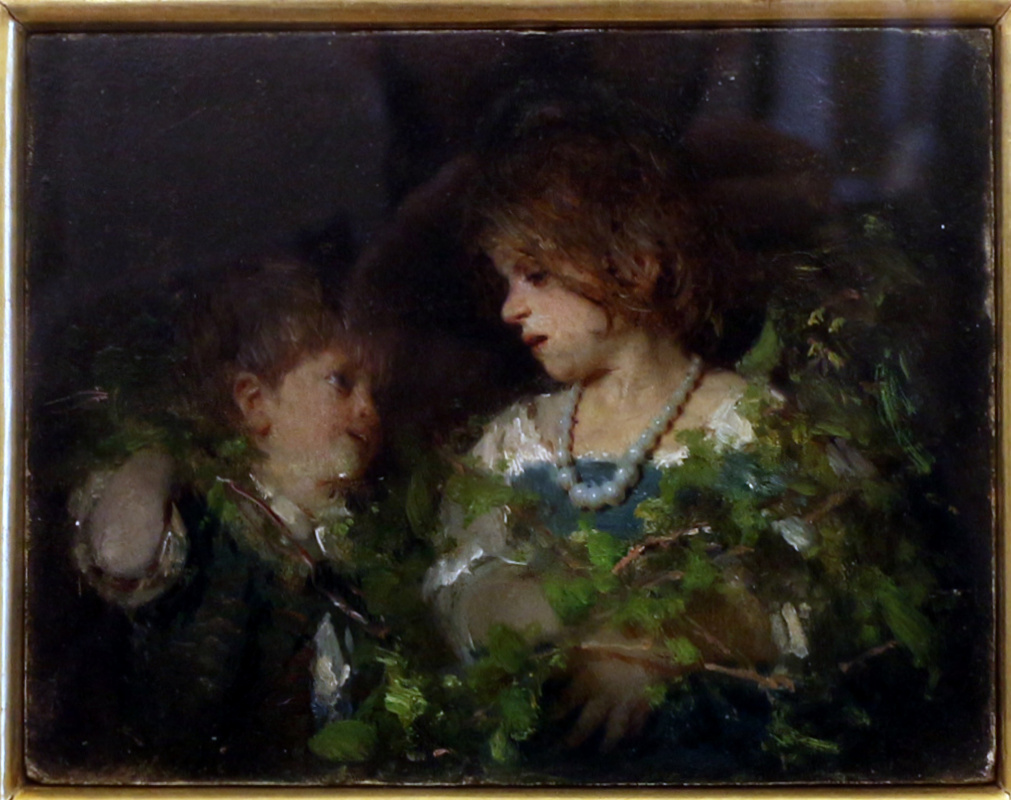 Francesco Paolo Michetti. Children and flowers