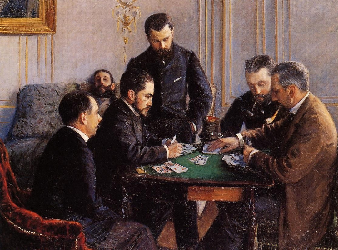 Gustave Caillebotte. The game of bezique