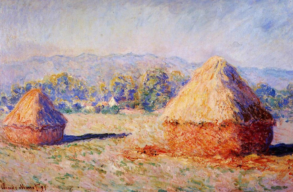 Claude Monet. Haystacks in the sunlight, morning effect
