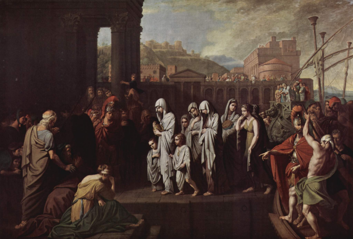 Benjamin West. Agrippina landed in Brandisii with the ashes of Germanicus