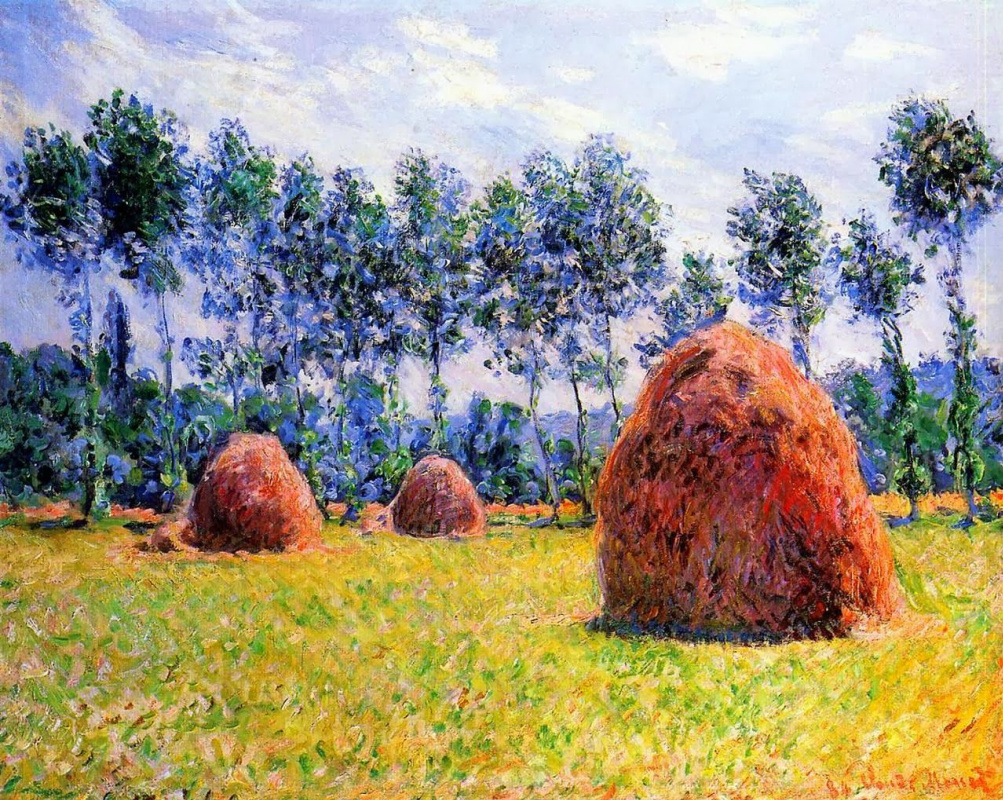 Description of the artwork "Haystacks at Giverny" .