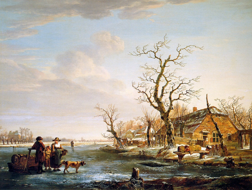 Abraham van Stryj. Winter landscape in Gravel