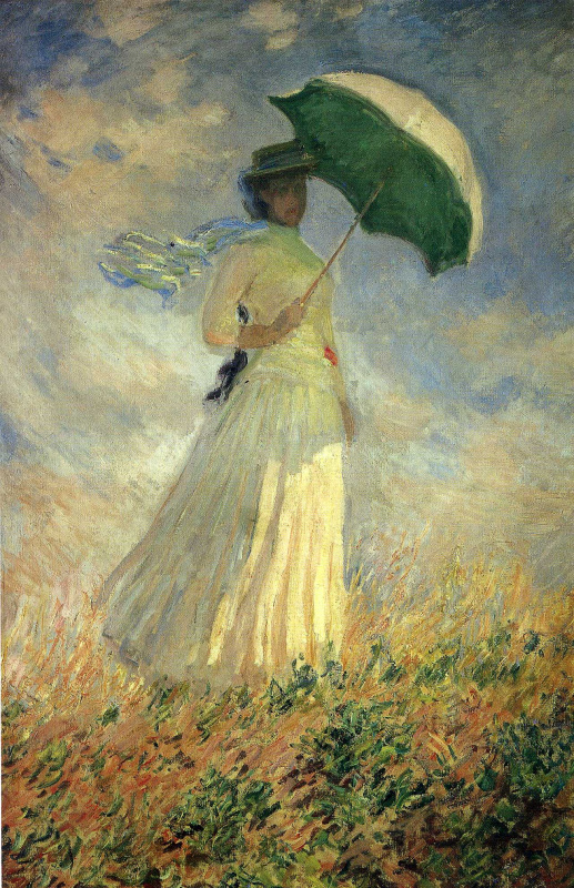 Claude Monet. Woman with a Parasol, facing right. A study