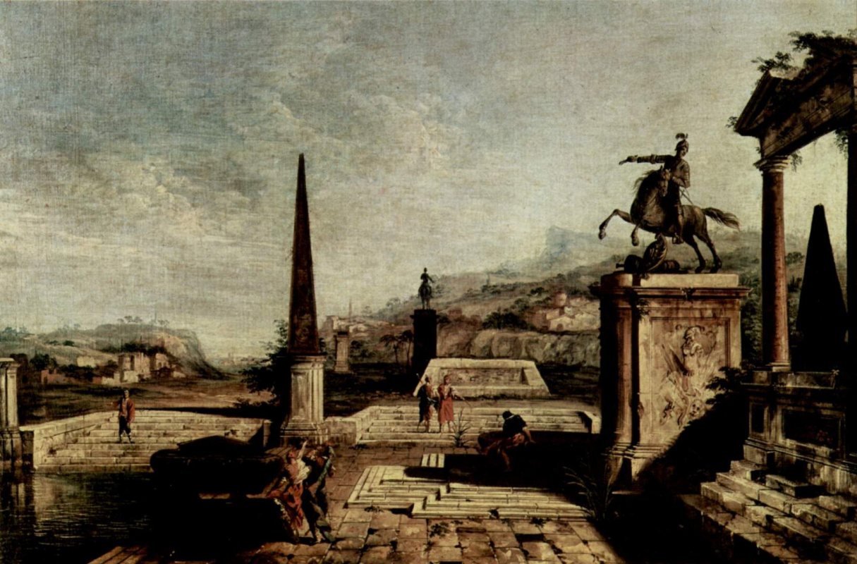 Michele Marieschi. Landscape with obelisk