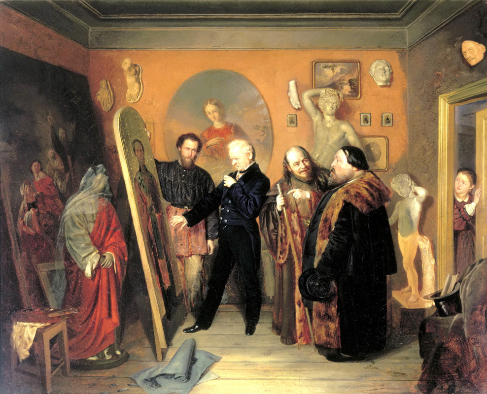 Vasily Vladimirovich Pukirev. In the artist's studio