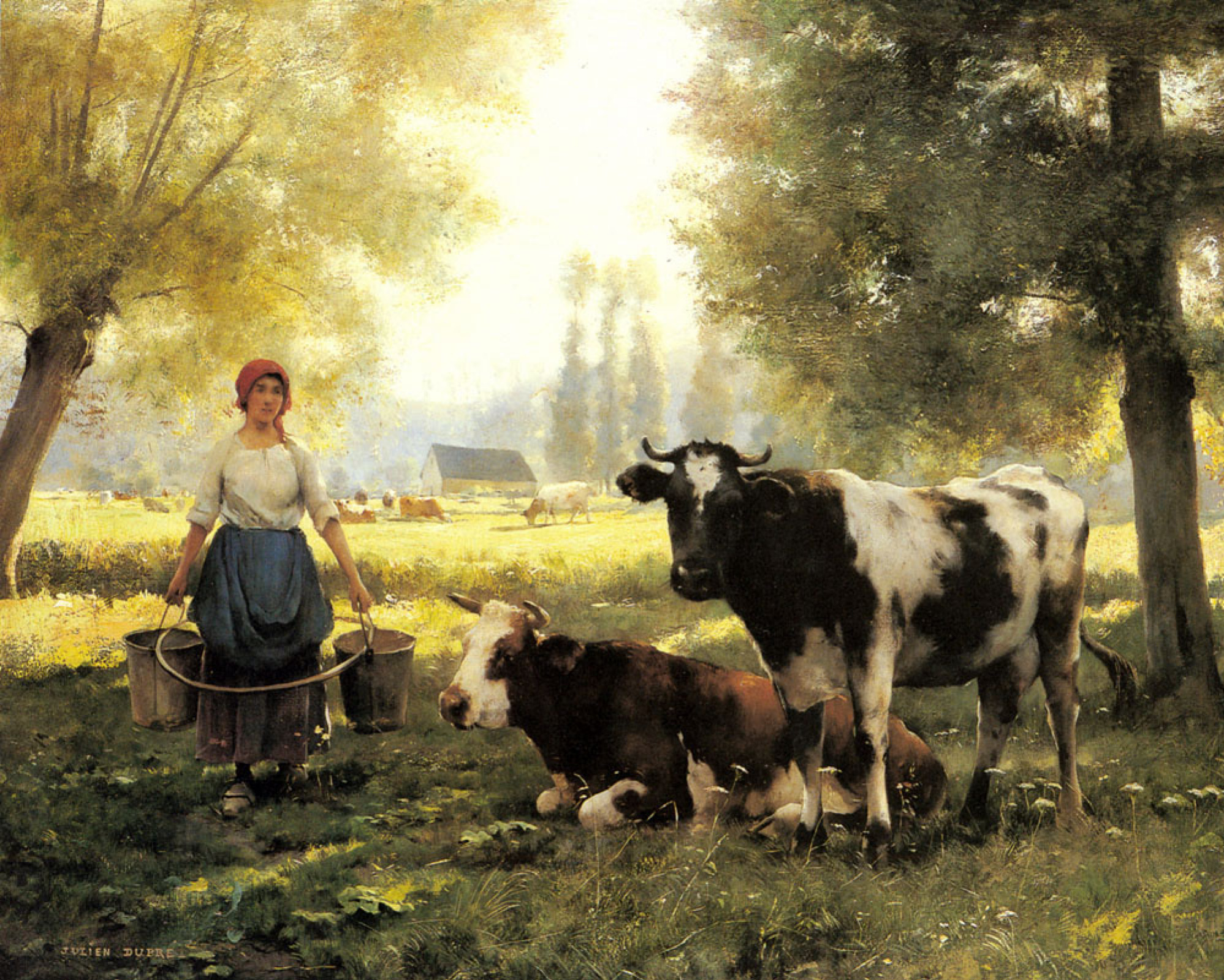 Человек е корову. Жюльен Дюпре (Julien Dupre), коровы. Жюльен Дюпре (1851-1910). Жюль Дюпре художник. Julien Dupré картины.