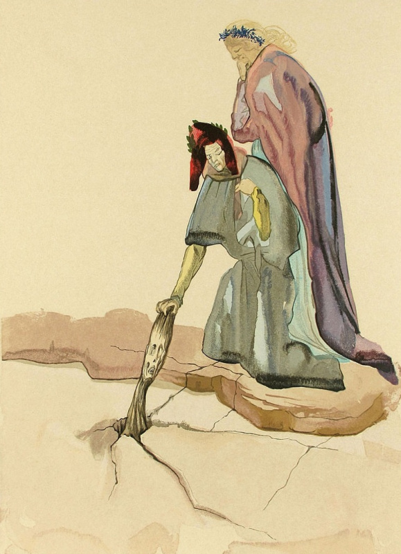 Salvador Dali. Traitors to the home side. Illustrations for the Divine Comedy